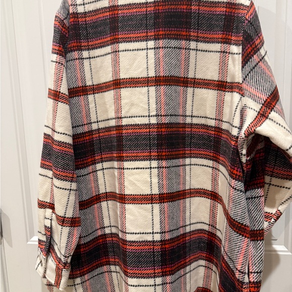 Plaid Button-Up Shirt Jacket-NWT - Picture 2 of 8